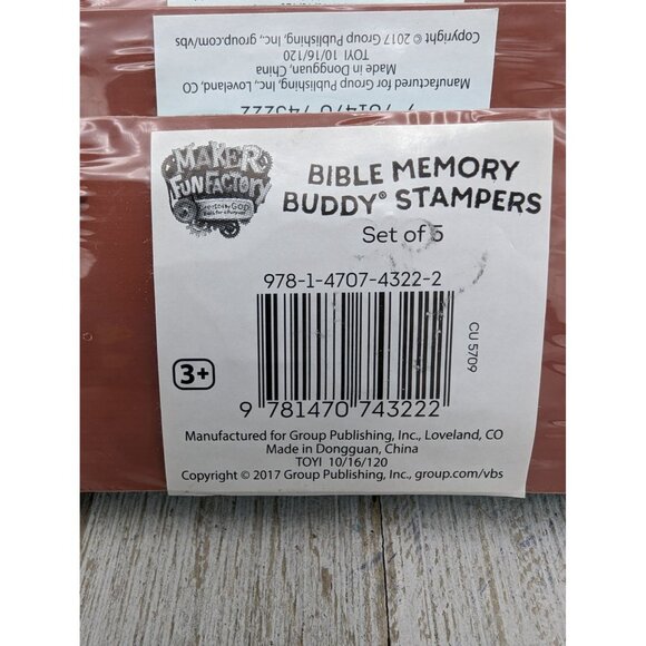 Lot of 8 Maker fun factory Bible memory buddy stampers Set Of 5 Sealed Stamps - Picture 5 of 7